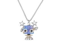 Limtula Punk Collarbone Chain Wooden Steams Robot Pendant Necklace Adjustable Length Clavicle Chain Jewelry for Women Girls Personalized Necklace