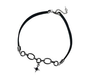 Limtula Punk Design Star Pendant Necklace Black Chain Adjustable Everyday Styling Punk Clavicle Chain