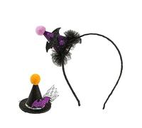 Limtula Punk Witch Hat Shape Hair Clip and Headband for Girls, Purple