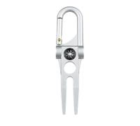 Limtula Putting Green Divot Fork Tool with a Spring-Gate Carry | Unified Zinc Alloy Body, Integrated Compass, Basic Direction Checking Alongside Putting-Green Maintenance Tasks