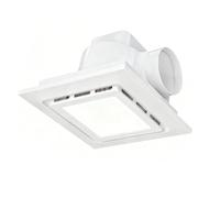 Limtula Quiet 0.9 Sones Ceiling Mounted Ventilation Fan with 3 Color Lighting Choices for Effective Bathroom Air Exchange Easy Install Bathroom Fan Light