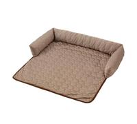 Limtula Quilted Pet Couch Mat for Dogs and Cats, Cooling Bed Liner with Padded Three-Sided, Indoor Daily Home Use Pet Sofa Mat Bed Liner Padded Side Sleep Pad Quilted Lounge Cushion Breathable Rest