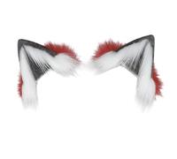 Limtula Realistic Wolf Ear Headbands for Movie, Wolf king wine red a