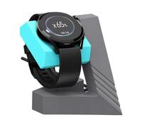 Limtula Rear Cable Stand, Blue | 45 Degree Viewing Dock, Charging Slot, Bedside Desk Display Organizer Cradle Nightstand Base