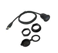 Limtula Recessed USB Mount Cable Male-Female Threaded Coupler Cap, A