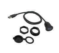 Limtula Recessed USB Mount Cable Male-Female Threaded Coupler Cap, B