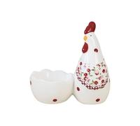 Limtula Retro Red Flower Chicken Ceramic Storage Jar Creative Organiser Plate for Kitchen Spices Tea Coffee Sugar Retro Flower Hen Tray