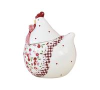 Limtula Retro Red Flower Chicken Ceramic Storage Jar Creative Organiser Plate for Kitchen Spices Tea Coffee Sugar Retro Flower Hen Tray