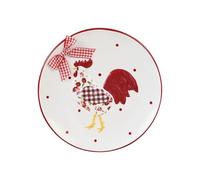 Limtula Retro Red Flower Chicken Ceramic Storage Jar Creative Organiser Plate for Kitchen Spices Tea Coffee Sugar Retro Flower Hen Tray