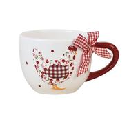 Limtula Retro Red Flower Chicken Ceramic Storage Jar Creative Organiser Plate for Kitchen Spices Tea Coffee Sugar Retro Flower Hen Tray