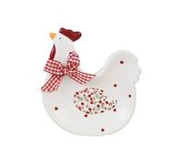 Limtula Retro Red Flower Chicken Ceramic Storage Jar Creative Organiser Plate for Kitchen Spices Tea Coffee Sugar Retro Flower Hen Tray
