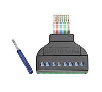 Limtula RJ45 to 8 Pin Adapter Connector 8P8C Networking Crystal Screw Block for CCTV Digital Internet Plug