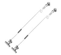 Limtula Rod Alarm Clip, Stainless Steel Twin Heads Spring Wire | Stainless Steel Spring Wire Mount for Anglers Users Gear, Double Head Setup Notice Shore Lake Sea