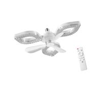 Limtula Room Fan Light Fixture with Remote Control, Flush Mount Three-Color Lighting for Bedroom Study Indoor Setup Ceiling Fan Light with Remote Control