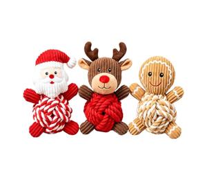 Limtula Rope Dog Toy with Knotted Body and Sound Features, A | Knotted Rope Body and Corduroy Sections, Distinct Areas for Mouthing and Handling, Varied Dog Play