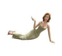 Limtula Scented Stick Holder Resin Lying Lady Figurine Ornament Tabletop Bookshelf Mantels Display Side Lying Woman Diffuser