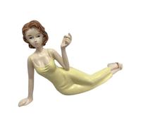 Limtula Scented Stick Holder Resin Lying Lady Figurine Ornament Tabletop Bookshelf Mantels Display Side Lying Woman Diffuser
