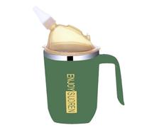 Limtula Security Straw Imbibing Vessel 400ml Not Spill Plan for Motion Impaired Patients Liquid Meal Assist Rustless Against Strangle Nursing Cup with Ergonomic Plan