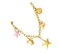 Limtula Shell And Starfishes Necklace Featuring Natural Beauty Unique Design With Stainless Steel For Fashionable Women Trendy Women Necklace