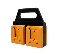 Limtula Sided Battery Holder 4 Slot with DYA3 | Double Sided Access Carry Handle with Mount Hole Design for Tool Cabinet and Garage Storage Needs