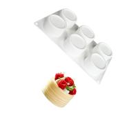 Limtula Silicone Dessert Baking Tray | Round 6 Cavity Mousse Former with Detailed Side Texture, Flexible Shape, Kitchen Aid for Portion Sweets
