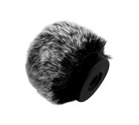 Limtula Single Piece Slip on Microphone Windscreen Cover, Black and white