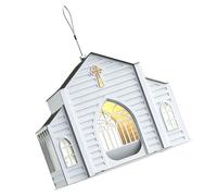 Limtula Solar Bird Feeder Hanging Metal House Feeder with Solars Light, Outdoor Solar Lamp, Garden Decors for Outside Hanging Bird Feeders for Outside Outdoors