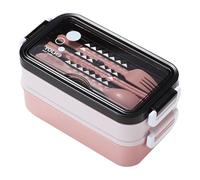 Limtula Spill Resistant Double Layer Lunch Box Nonrust Steel Insulated Food Jar Ergonomic Handle for Camping Commutes Leak Proof Thermal Lunch Container