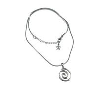 Limtula Spirally Star Pendant Necklace Stainless Steel Chain for Men and Women Everyday Accessory Stylish Spiritual Neckwear