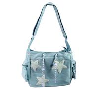 Limtula Student School Bag Crossbody Bag Large Capacity Aesthetic Messengers Women Star Pattern Shoulder Women Star Pattern Messengers Large Capacity Shoulder Crossbody