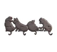 Limtula Sturdy Cast Iron 4 Pork Hook for Outdoor and Indoor Spaces | Multipurpose Cast Iron Hook for Tools Baskets Clothing Storage, Garden Supplies, Household Items and Accessories