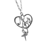 Limtula Stylish Art Theme Jewelry Alloy Construction Heart Music Note Necklace Delicate Pendant Earrings for Various Occasion Music Note Necklace