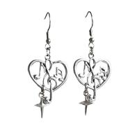 Limtula Stylish Art Theme Jewelry Alloy Construction Heart Music Note Necklace Delicate Pendant Earrings for Various Occasion Music Note Necklace