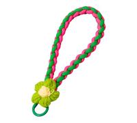 Limtula Stylish Colorful Braided Lanyard Keychain with Unique Flower Charm Handwoven Phone Strap for Car Key Accessories