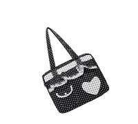 Limtula Stylish Dot Shoulder Bag, Tear Resistant Canvas Underarm Bags | Lightweight Underarm Bag with Top Handle Purse for Women Casual Daily Use, Tear Resistant