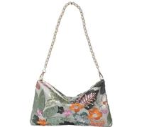 Limtula Stylish Oriental Embroidery Sequins Shoulder Bag Lightweight Cotton Linen Multipurpose Purse for Daily Use and Travel Chinese Fashion Embroidered Bag
