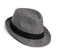 Limtula Stylish Panama Hat Sun Shield Foldable Design Beach Festival Men's Essential Foldable Straw Straw Hat for Barbecues Dark Grey