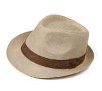 Limtula Stylish Panama Hat Sun Shield Foldable Design Beach Festival Men's Essential Foldable Straw Straw Hat for Barbecues Beige
