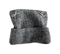 Limtula Stylish Wool Blend Hat With Pointed Devil Horns Butterfly Decorative Hat For Stylish Youth Party Enthusiasts
