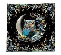 Limtula Sun Owl Pattern Astrology Tablecloth Tarots Divinations Altars Cloth Divinations Board Game Accessory Sun Owl Tarots Card Spiritual Deckcloth