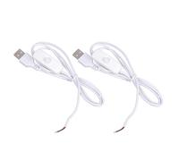 Limtula Switchable USB Power Cord 2 Pin Wire 22AWG, White 1M