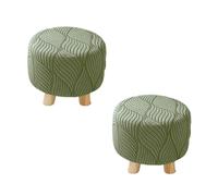 Limtula Textured Foot Stool Cover Set, Mint green