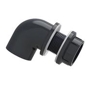 Limtula Threaded PVC Bulkhead Elbow Connector for Fish Tank, 20mm