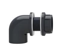 Limtula Threaded PVC Bulkhead Elbow Connector for Fish Tank, 25mm