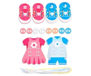 Limtula Threading Toy Early Childhood Development Toy for Teaching Essential Life Skills Through Fun Buttoning and Lacing Hand Eye Coordination Training
