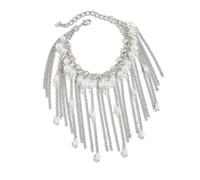 Limtula Trendy Beaded Featuring Imitation Pearls and Fringe for Various Imitation Pearls Fringe with Irregular Beads for Casual Wear