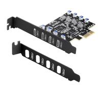 Limtula Type-C PCIE Expansion Card with Up to 5 Gbps Transfer | Four-Port Expansion Card Set, Bracket Screw Mounting Step, Type-C Connectivity for Supported Desktop Computers