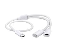 Limtula Type C Power Splitter Cable for Solar Security Cameras 5V/2A Charging Flexible PVC Coating 480Mbps Outdoor Data Transfer Outdoor Security Splitter Wire