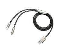 Limtula Type-C Routing Cable 1.3Meter for Home Desk Areas, Black | Braided Split Construction, Metal Housings, and Flexible Accessory Links