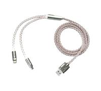 Limtula Type-C Routing Cable 1.3Meter for Home Desk Areas, Girly, D | Braided Split Construction, Metal Housings, and Flexible Accessory Links